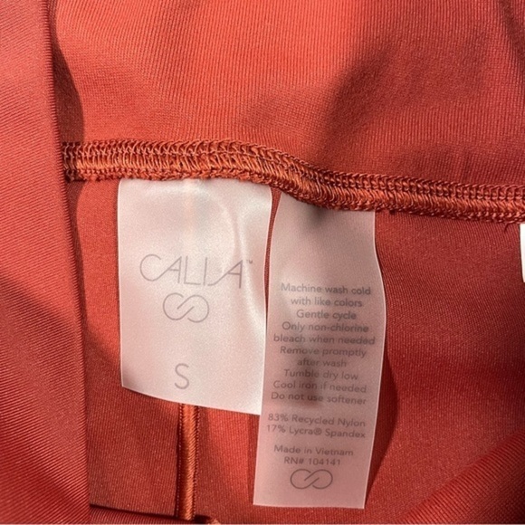 New CALIA Power Sculpt Knee Length Bike Shorts Dark Clay - Picture 6 of 7
